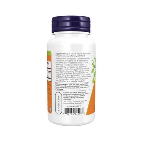 Now Foods, Astragalus, 500 mg, 90 Vcaps