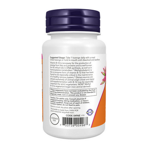 Now Foods, Methyl B-12, 5000 mcg, 60 LOZ