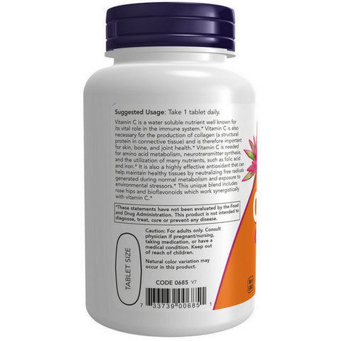 Now Foods, Vitamin C-1000, With rose hips, 100 Tabs