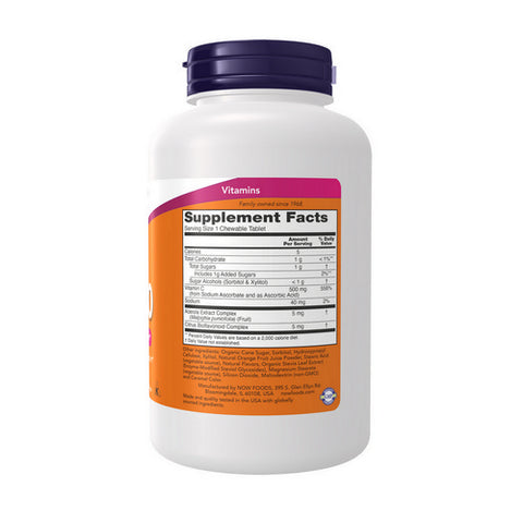 Now Foods, Vitamin C-500 Chewable Orange, 100 Tabs