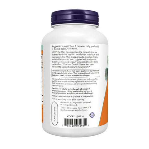 Now Foods, Cal- Mag Caps, 240 Caps