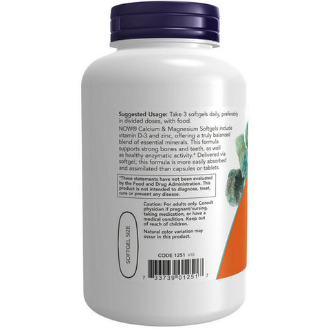 Now Foods, Calcium & Magnesium, 120 Softgels