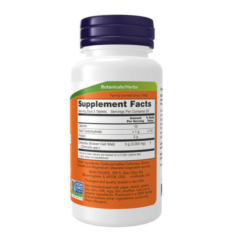 Now Foods, Chlorella, 1000 mg, 60 Tabs