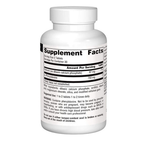 Source Naturals, DL-Phenylalanine, 375 mg, 60 Tabs