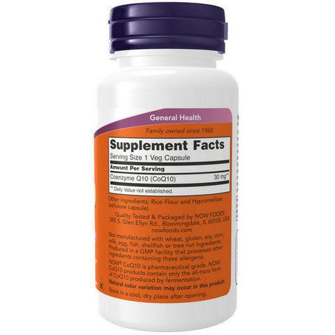 Now Foods, CoQ10, 30 Mg, 60 Veg Caps Now Foods