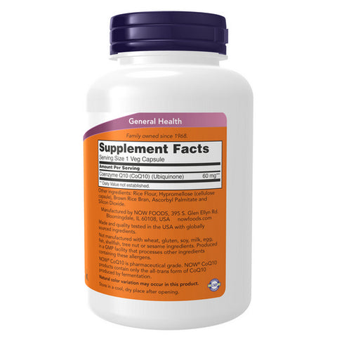 Now Foods, CoQ10, 60 mg, 180 Vcaps