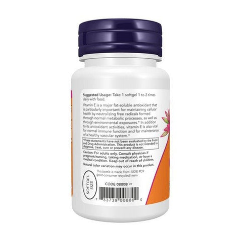 Now Foods, Vitamin E-200 With Mixed Tocopherols, 100 Softgels Now Foods