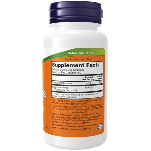 Now Foods, Echinacea, 400 Mg, 100 Veg Caps Now Foods
