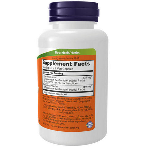 Now Foods, Feverfew, 400 mg, 100 Veg Caps Now Foods