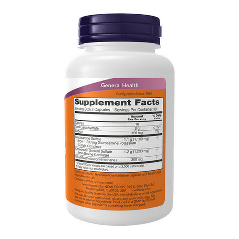 Now Foods, Glucosamine & Chondroitin with MSM, 90 Caps