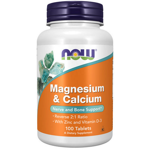 Now Foods, Magnesium & Calcium, 100 Tabs