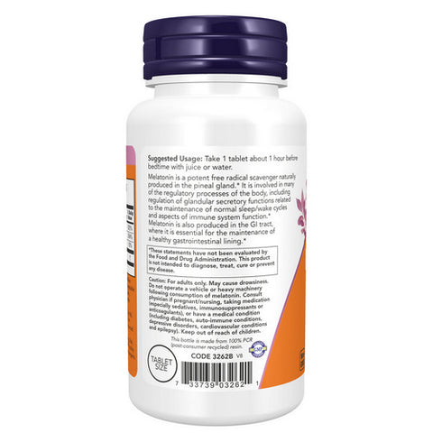 Now Foods, Melatonin, 1 mg, 100 Tabs