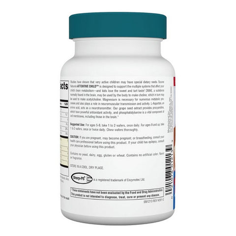 Source Naturals, Attentive Child Sweet And Tart, 30 wafers