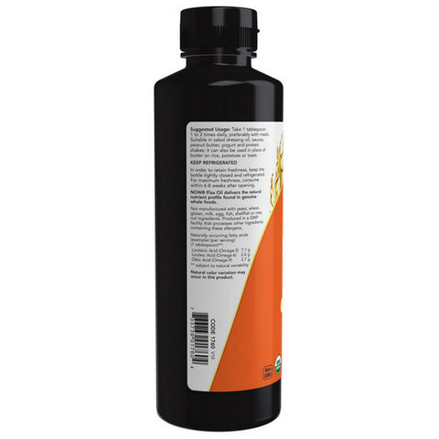Now Foods, Organic Flax Seed Oil, 12 OZ