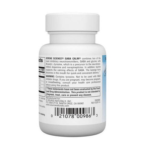 Source Naturals, Serene Science Gaba Calm Orange, Orange flavor, 30 Tabs