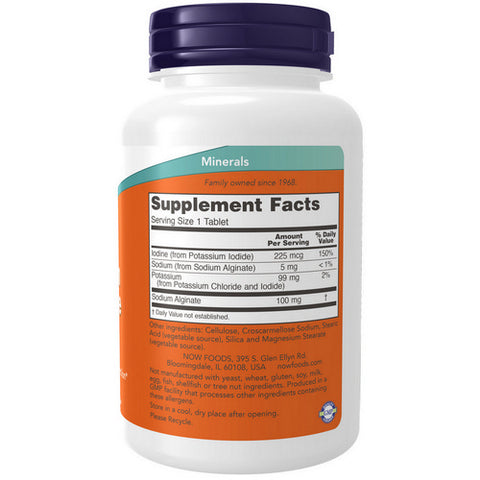 Now Foods, POTASSIUM PLUS IODINE, 180 Tabs