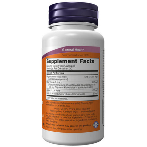 Now Foods, RED YEAST RICE & COQ10 FORMULA, 60 Vcaps