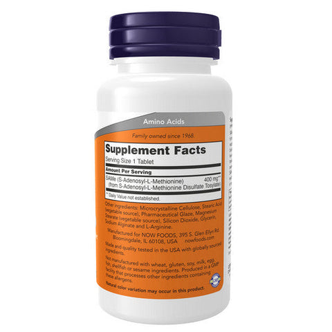 Now Foods, Sam-E, 400 mg, 60 Tabs Now Foods