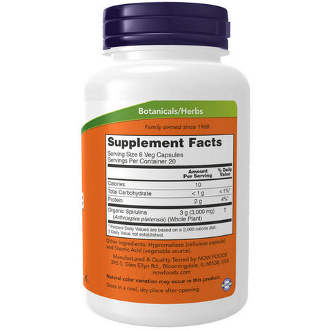 Now Foods, Natural Spirulina, 500 mg, 120 Vcaps