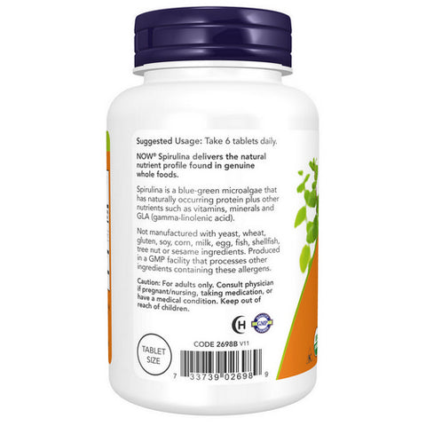 Now Foods, Spirulina, 500 mg, 200 Tabs