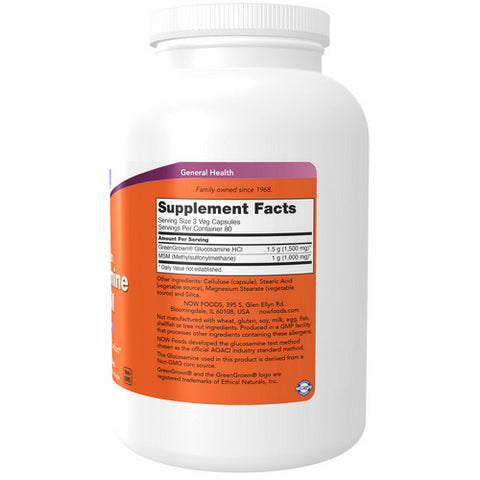 Now Foods, Glucosamine & MSM, 240 Veg Caps
