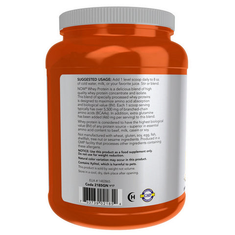 Now Foods, Whey Protein, Natural Vanilla, 2 lbs