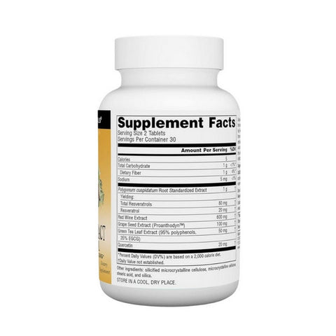 Source Naturals, Red Wine Extract, W/resveratrol Tabs 60 Tabs