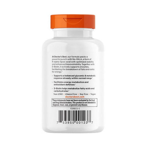 Doctors Best, Stabilised R-Lipoic Acid, 100 mg, 60 Veggie Caps