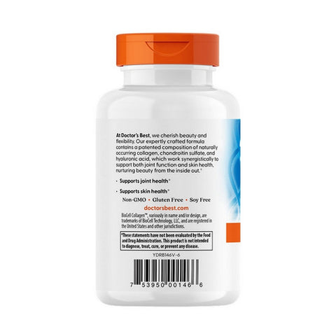 Doctors Best, Hyaluronic Acid Plus Chondroitin Sulfate With Biocell Collagen, 100 mg, 60 Veggie Caps