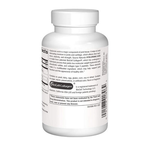 Source Naturals, Hyaluronic Acid, 50 mg, 60 Caps