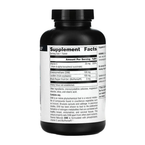 Source Naturals, Dim, 100 MG, 180 Tabs