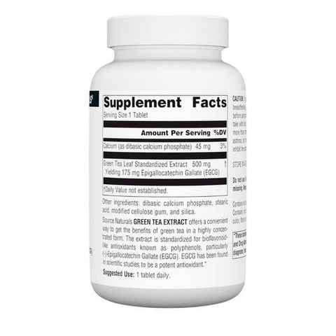 Source Naturals, Green Tea, 500 mg, Extract 120 Tabs