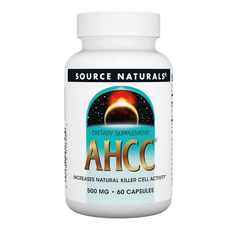 Source Naturals, AHCC with BioPerine, 500 mg, W/o Bioperine 60 Caps