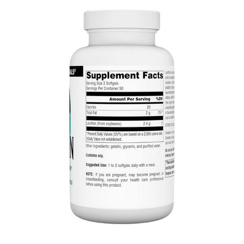 Source Naturals, Lecithin, 1200 mg, 100 Softgels