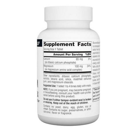 Source Naturals, Magnesium chelate, 100 mg, 100 Tabs