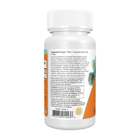Now Foods, Iron, 18 mg, 120 Vcaps