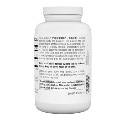 Source Naturals, Phosphatidylcholine In Lecithin, 420 MG, 180 Softgel