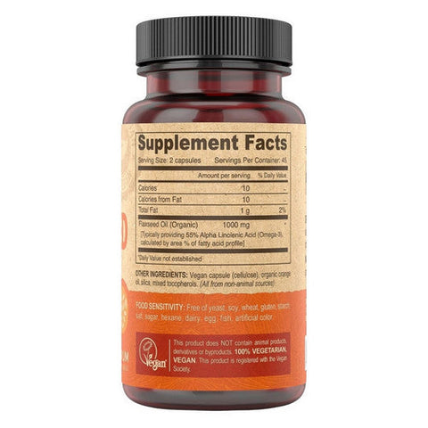 Deva Vegan Vitamins, Flaxseed Oil, 90 Vcap
