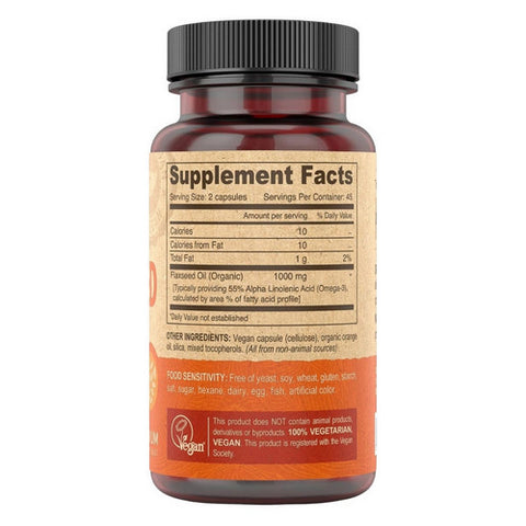 Deva Vegan Vitamins, Flaxseed Oil, 90 Vcap