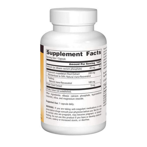 Source Naturals, Resveratrol, 100 mg, 60 Caps Source Naturals