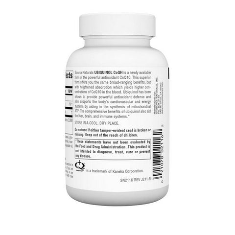 Source Naturals, Ubiquinol Co QH, 100mg, 60 softgels