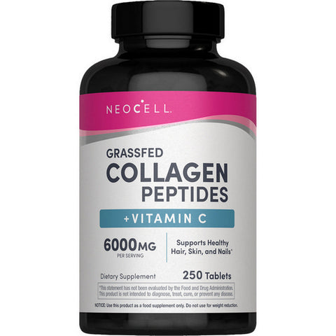 Neocell Laboratories, Grass-Fed Collagen Peptides Plus Vitamin C, 250 Tabs