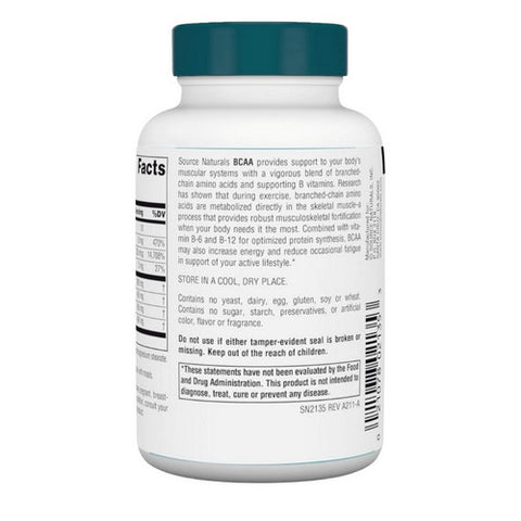 Source Naturals, Branched-Chain Amino Acids (BCAA), 60 Caps