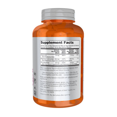 Now Foods, ZMA, 800 Mg 180 Caps