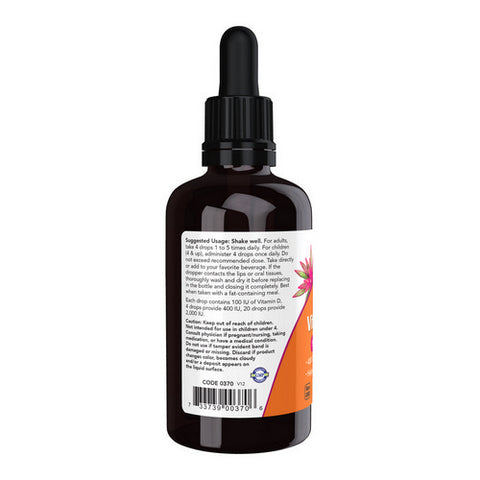 Now Foods, Liquid Vitamin D-3, 2 OZ