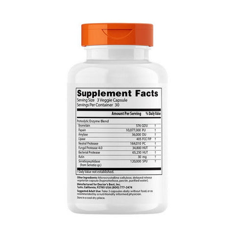 Doctors Best, Proteolytic Enzymes, 90 Delayed Release Veggie Caps Doctors Best