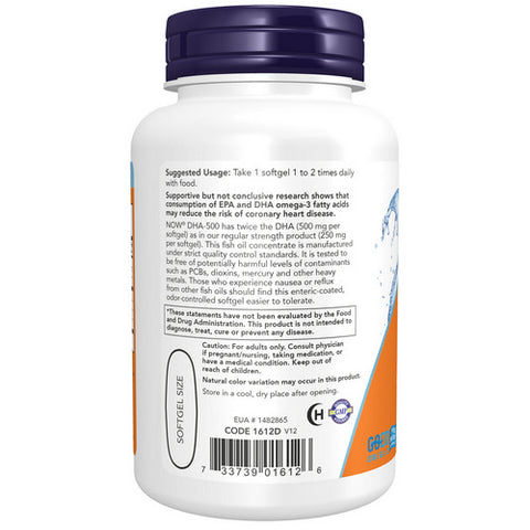 Now Foods, DHA-500 Double Strength, 90 Softgels