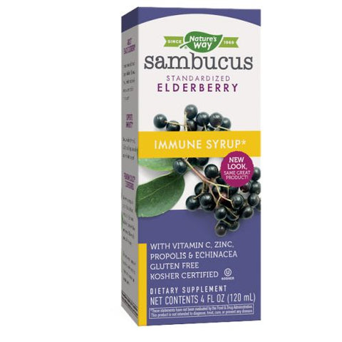 Sambucus Regular Syrup 4 OZ (Case of 3) by Nature's Way
