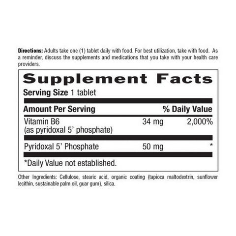 Country Life, P-5-P Pyridoxal 5 Phosphate, 50 mg, 100 tabs