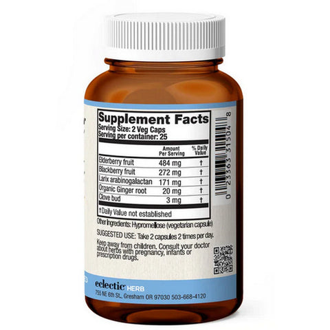 Eclectic Herb, Elderberry Immune, 475 mg, 50 Caps